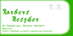 norbert metzker business card